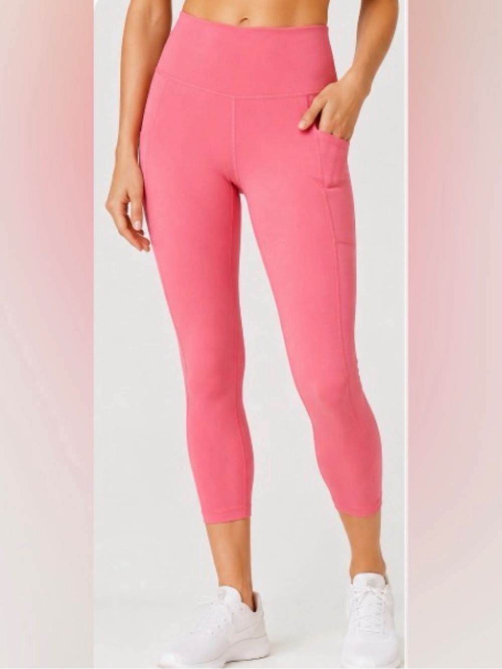 NWT Zella Performance Cropped Pink Leggings Size Small